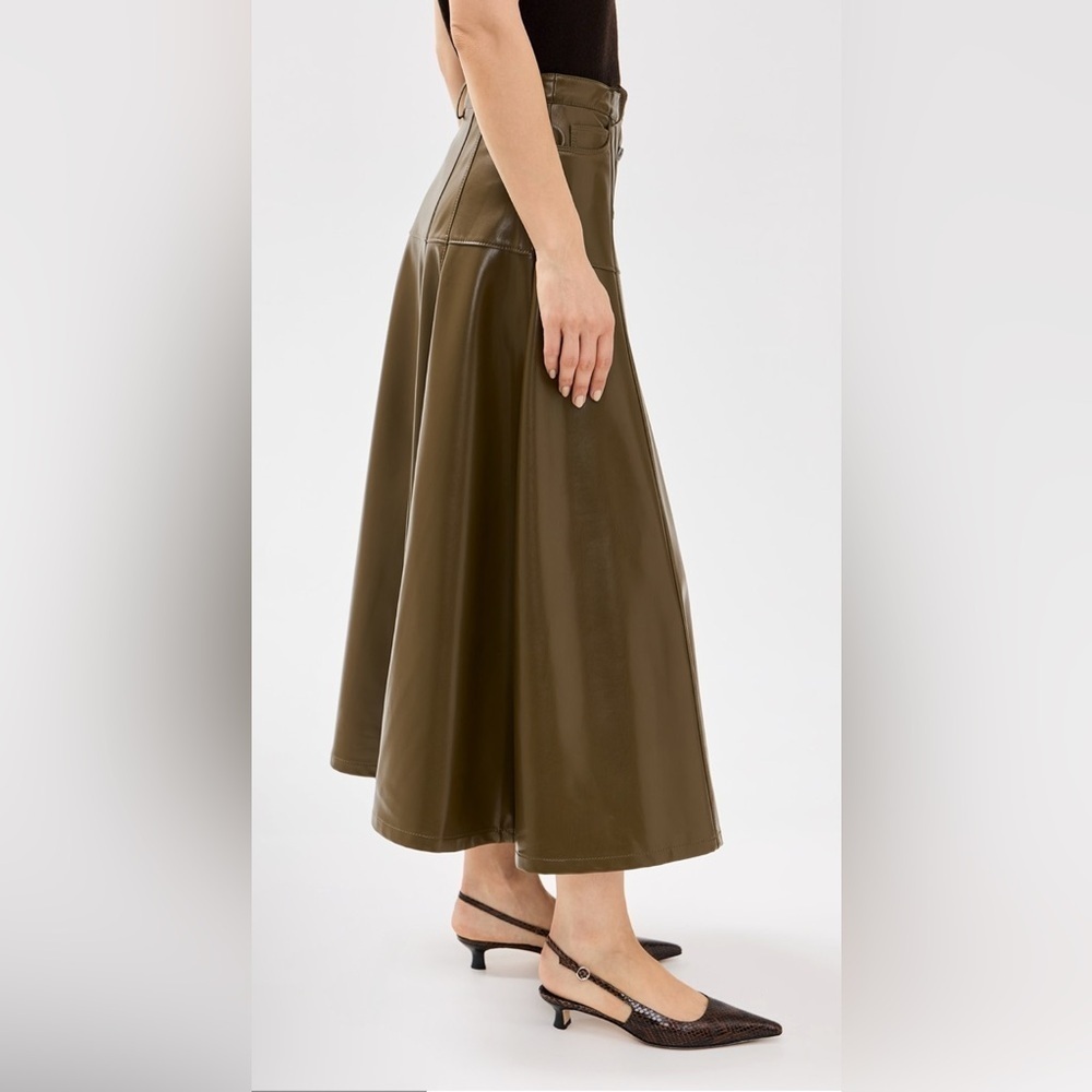 CINQ À SEPT
VEENA SKIRT - A-LINE SKIRT - DARK OLIVE Size 12 - Picture 3 of 14